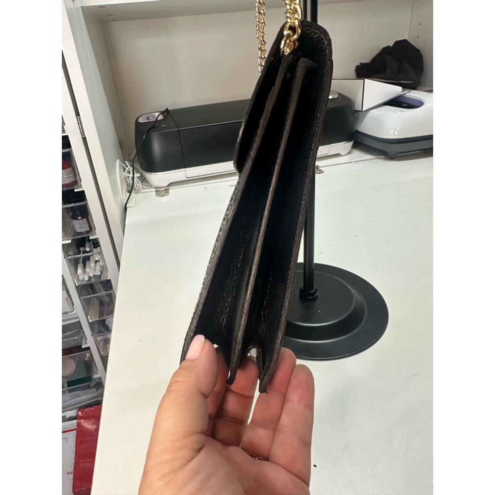Women's YSL Black Clutch w Unbranded Strap - Picture 6 of 15